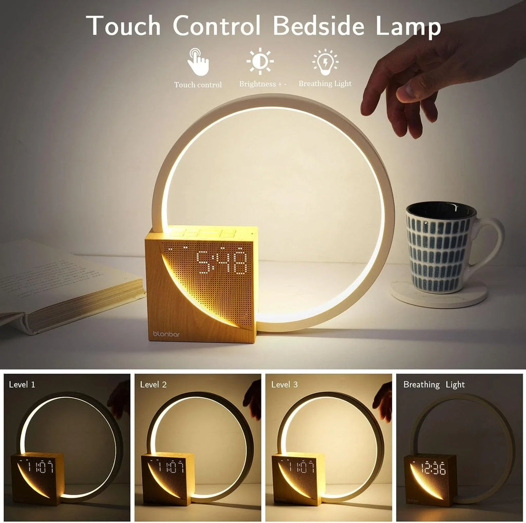 Bedside Lamp, Wake-Up Light,Touch Lamps Bedside with 10W USB Charging 10